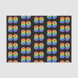Leuk Rainbow Spectrum Pattern "89" Gebeurtenisnumm Tissuepapier