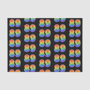 Leuk Rainbow Spectrum Pattern "89" Gebeurtenisnumm Tissuepapier