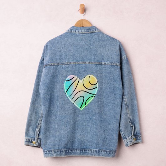 Leuk Regenboog Hart Vrouwen Denim Jacket (Hangar)