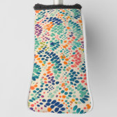 Leuk regenboog pastel stempel bloemmotief golfheadcover (Draai 90)