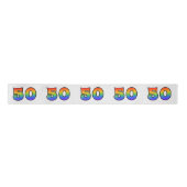 Leuk, Regenboogpatroon "50" Evenementennummer (gri Satijnen Lint (Voorkant)