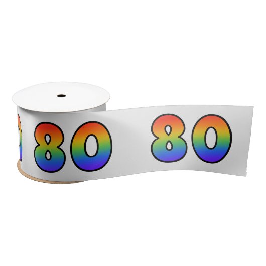Leuk, Regenboogpatroon "80" Evenementennummer (gri Satijnen Lint (Spoel)
