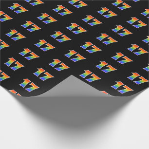 Leuk regenboogspectrum patroon "17" evenementnumme cadeaupapier