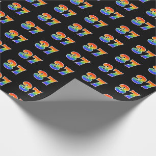 Leuk regenboogspectrumpatroon "37" Gebeurtenisnumm Cadeaupapier