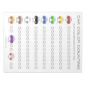 Leuk Reisautokleurentelspel Notitieblok (Voorkant)