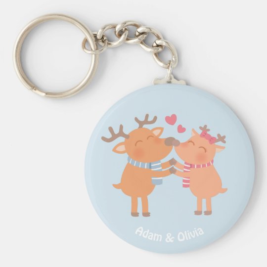 Leuk Rendier in de Neus Nuzzle Keychain van de Sleutelhanger