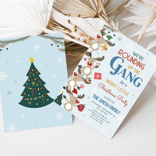 Leuk rendier kerstfeest kaart