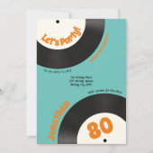 Leuk Retro 80e verjaardag Muziek Vinyl Record Kaart (Voorkant)