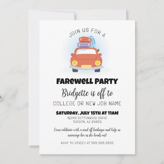 Leuk Retro Afstuderen Afscheid nemen Kaart (Voorkant)