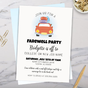 Leuk Retro Afstuderen Afscheid nemen Kaart