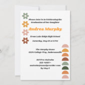 Leuk & Retro Boheems Foto Afstuderen Kaart (Achterkant)