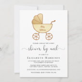 Leuk Retro Carriage Baby shower per Mail Kaart (Voorkant)