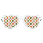 Leuk Retro Checkerboard | Jongeren Verjaardagsguns Retro Zonnebril (Voorkant)