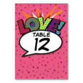 Leuk Retro Comic Book Pop Art Tafelnummer (Achterkant)