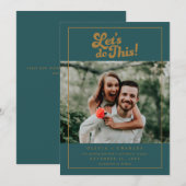 Leuk Retro Laten we dit doen Foto Save The Date (Voorkant / Achterkant)