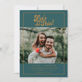 Leuk Retro Laten we dit doen Foto Save The Date