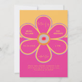 Leuk Retro Roze & Geel Twee Wedding Kaart (Voorkant)