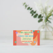 Leuk Retro School Teacher Style Design Visitekaartje (Staand voorkant)