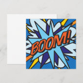Leuk Retro Stripboek BOOM Kaart (Voorkant / Achterkant)