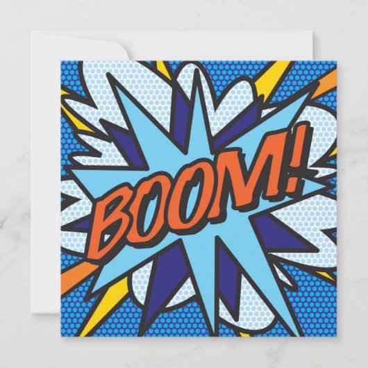 Leuk Retro Stripboek BOOM Kaart (Voorkant)