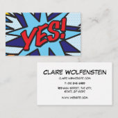 Leuk Retro Stripboek JA Visitekaartje (Voorkant / Achterkant)