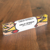 Leuk Retro Stripboek Naambordje (Zijkant)