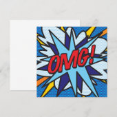 Leuk Retro Stripboek OMG Kaart (Voorkant / Achterkant)