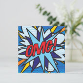 Leuk Retro Stripboek OMG Kaart (Staand voorkant)