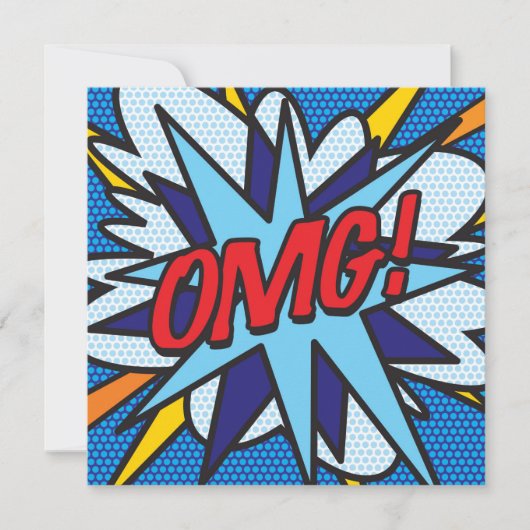 Leuk Retro Stripboek OMG Kaart (Voorkant)