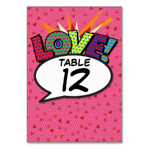 Leuk Retro Stripboek Pop Art Tafelnummer