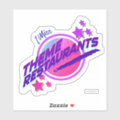 Leuk Retro Thema Restaurant Parodie Logo Sticker (Vel)