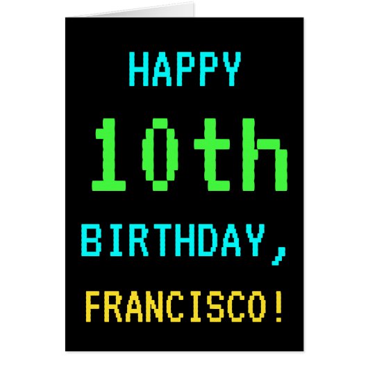 Leuk /Retro Videogame Look 10th Birthday (Voorkant)