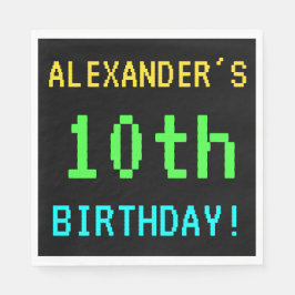 Leuk /Retro Videogame Look 10th Birthday Servet