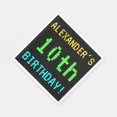 Leuk /Retro Videogame Look 10th Birthday Servet (Hoek)