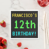 Leuk /Retro Videogame Look 12e Verjaardag Servet (Insitu)