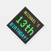 Leuk /Retro Videogame Look 13e Verjaardag Servetten (Hoek)