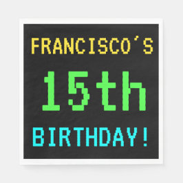 Leuk /Retro Videogame Look 15e Verjaardag Servet