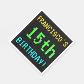 Leuk /Retro Videogame Look 15e Verjaardag Servet (Hoek)