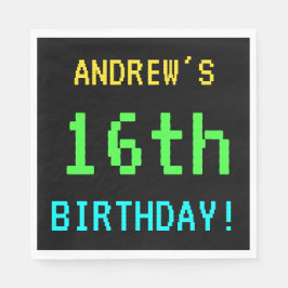 Leuk /Retro Videogame Look 16e Verjaardag Servetten