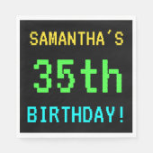 Leuk /Retro Videogame Look 35th Verjaardag Servetten (Voorkant)