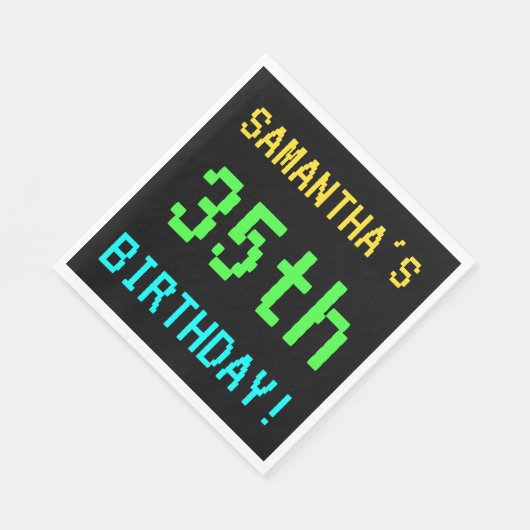 Leuk /Retro Videogame Look 35th Verjaardag Servetten (Hoek)