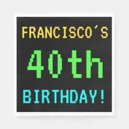 Leuk /Retro Videogame Look 40th Verjaardag Servetten