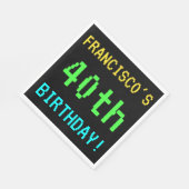 Leuk /Retro Videogame Look 40th Verjaardag Servetten (Hoek)