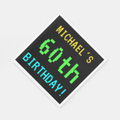 Leuk /Retro Videogame Look 60th Verjaardag Servetten (Hoek)