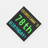 Leuk /Retro Videogame Look 78th Verjaardag Servetten (Hoek)