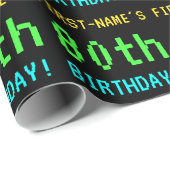 Leuk /Retro Videogame Look 80th Verjaardag Cadeaupapier (Rol Hoek)