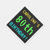 Leuk /Retro Videogame Look 80th Verjaardag Servet (Hoek)