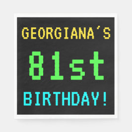 Leuk /Retro Videogame Look 81st Verjaardag Servet