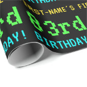 Leuk /Retro Videogame Look 83e Verjaardag Cadeaupapier (Rol Hoek)