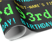 Leuk /Retro Videogame Look 93e Verjaardag Cadeaupapier (Rol Hoek)